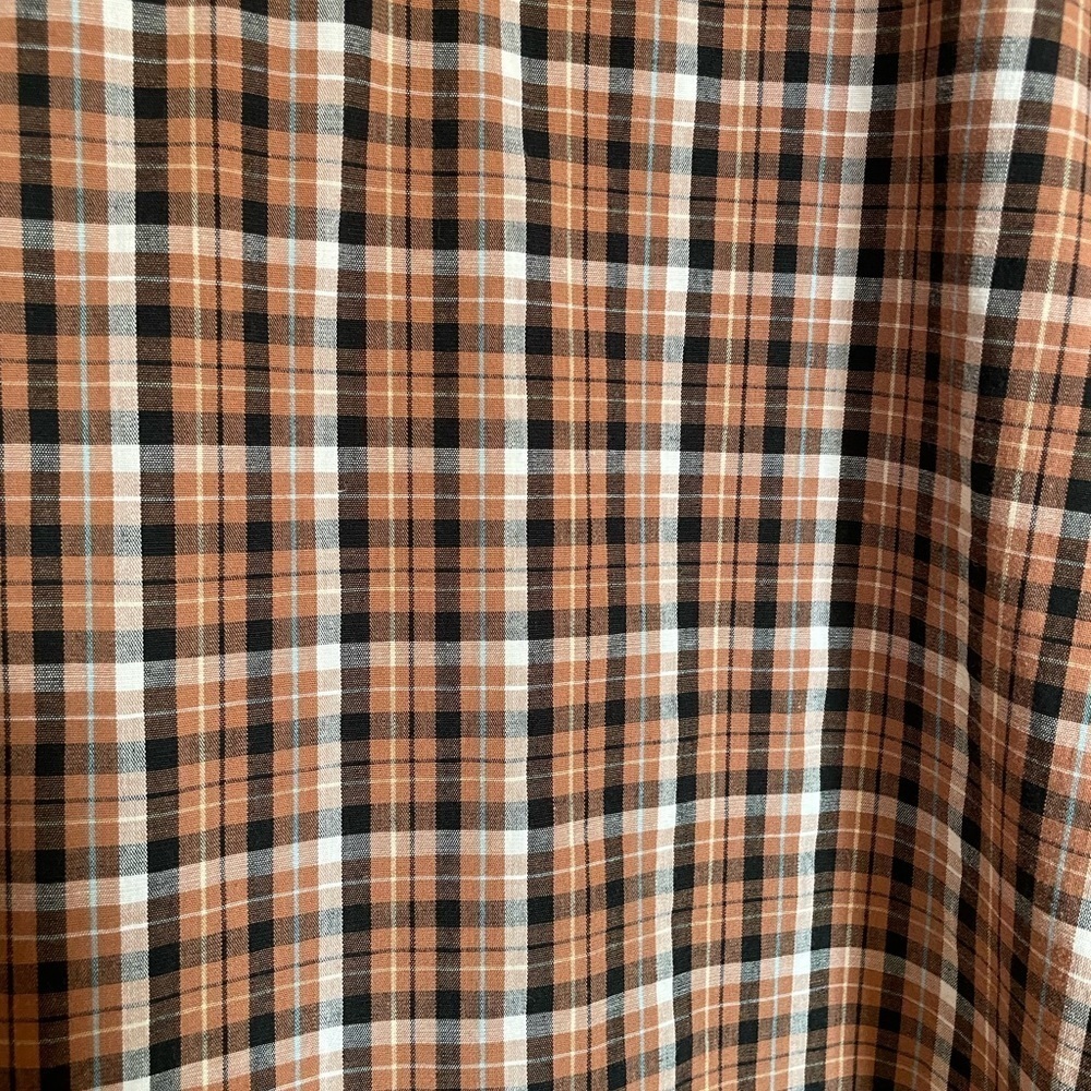 COPY - Wrangler Brown Small Checkered Long Sleeve Snap Closure Shirt Size XL - Picture 3 of 5